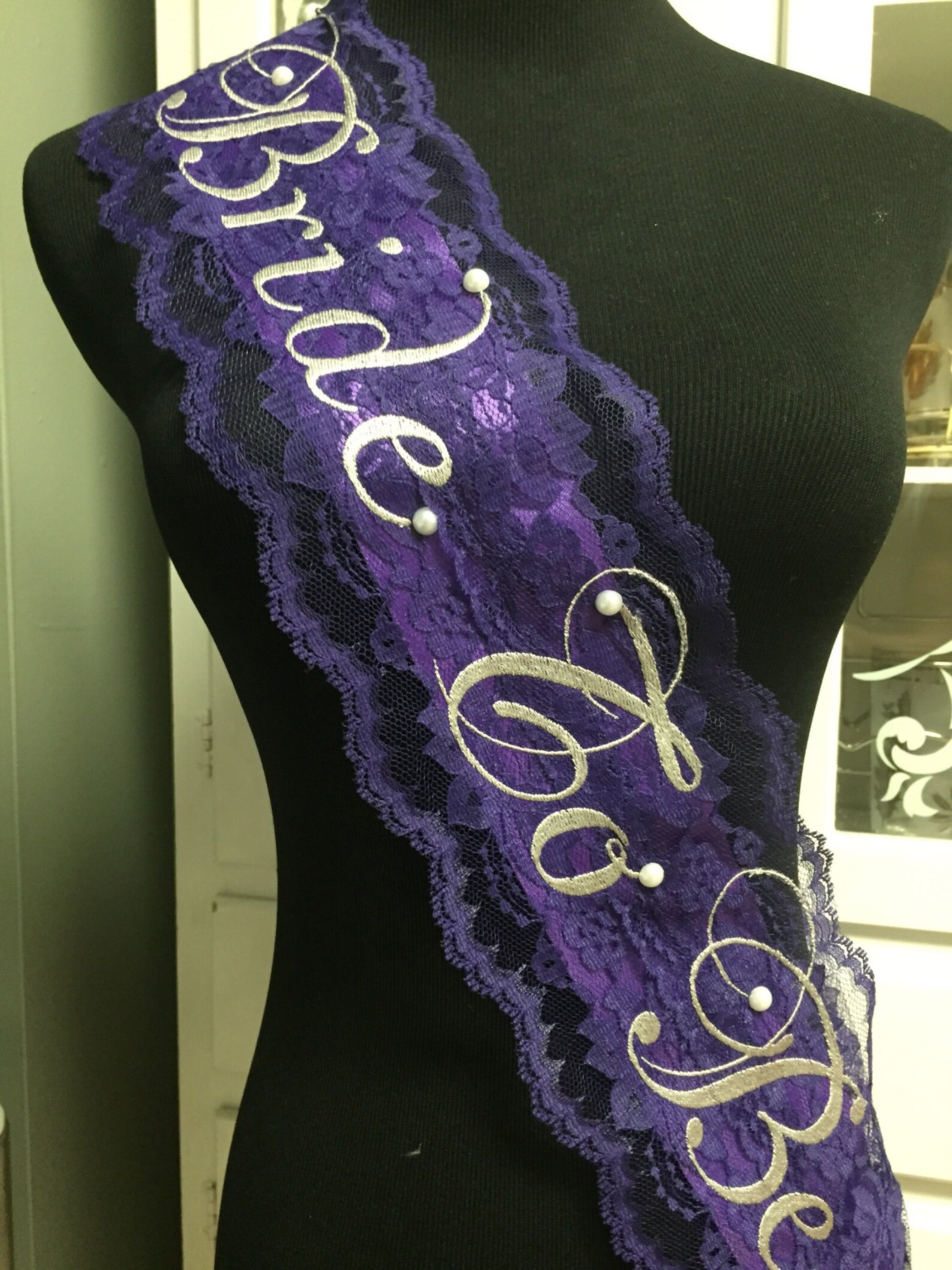 Bride to Be Sash Bachelorette Sash Beautiful Bridal Lace Etsy