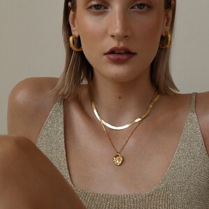 Médaillon coeur, Plaqué or 24 carats, collier amour dévoilé, bijoux anciens, carte Pamela, pièce de monnaie, bijoux d'amour, bijoux grecs, bijoux de Saint-Valentin