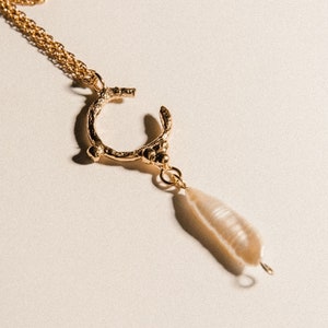 Frühling Allegorie Halskette, 24K Vergoldet, Perlenkette, Pamela Karte, Griechische Münze, Antiker Schmuck, Amulett, Schmuck, Hochzeit