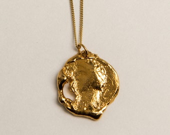Gold Vermeil Coin Necklace: Ancient Greek Jewelry, Pamela Card