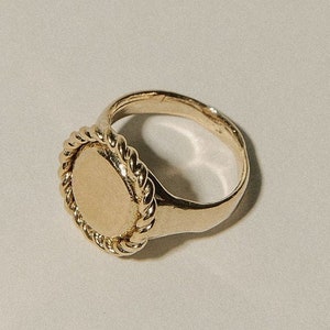 Bague déesse mère, plaqué or 24 carats, chevalière, bijoux anciens, bague grecque, carte Pamela, bijoux héritage, cadeau d'anniversaire, bague ancienne