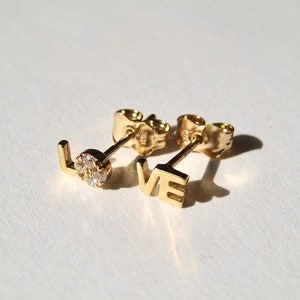 All Around Us Earrings, 10K Gold Studs, Crystal Earrings, Layering Jewelry, Love Jewelry, Luck Jewelry, Friendship Jewellery, Pamela Card