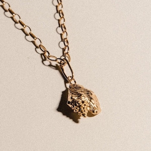 Golden Ratio Necklace, 24K Gold Plated, Shell Necklace, Sea Jewelry, Conch, Link Chain, Ocean Jewelry, Pamela Card, Coin, Necklace Layering