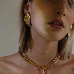 The Dolce Vita Earrings, 24K Gold Plated, Statement Earrings, Pamela ...