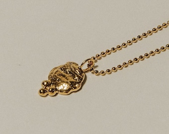 Nicaea Necklace, 24K Gold Plated Necklace, Coin Necklace, Roman Necklace, Medallion Necklace, Pamela Card, Greek Jewellery, Aphrodite, Gifts