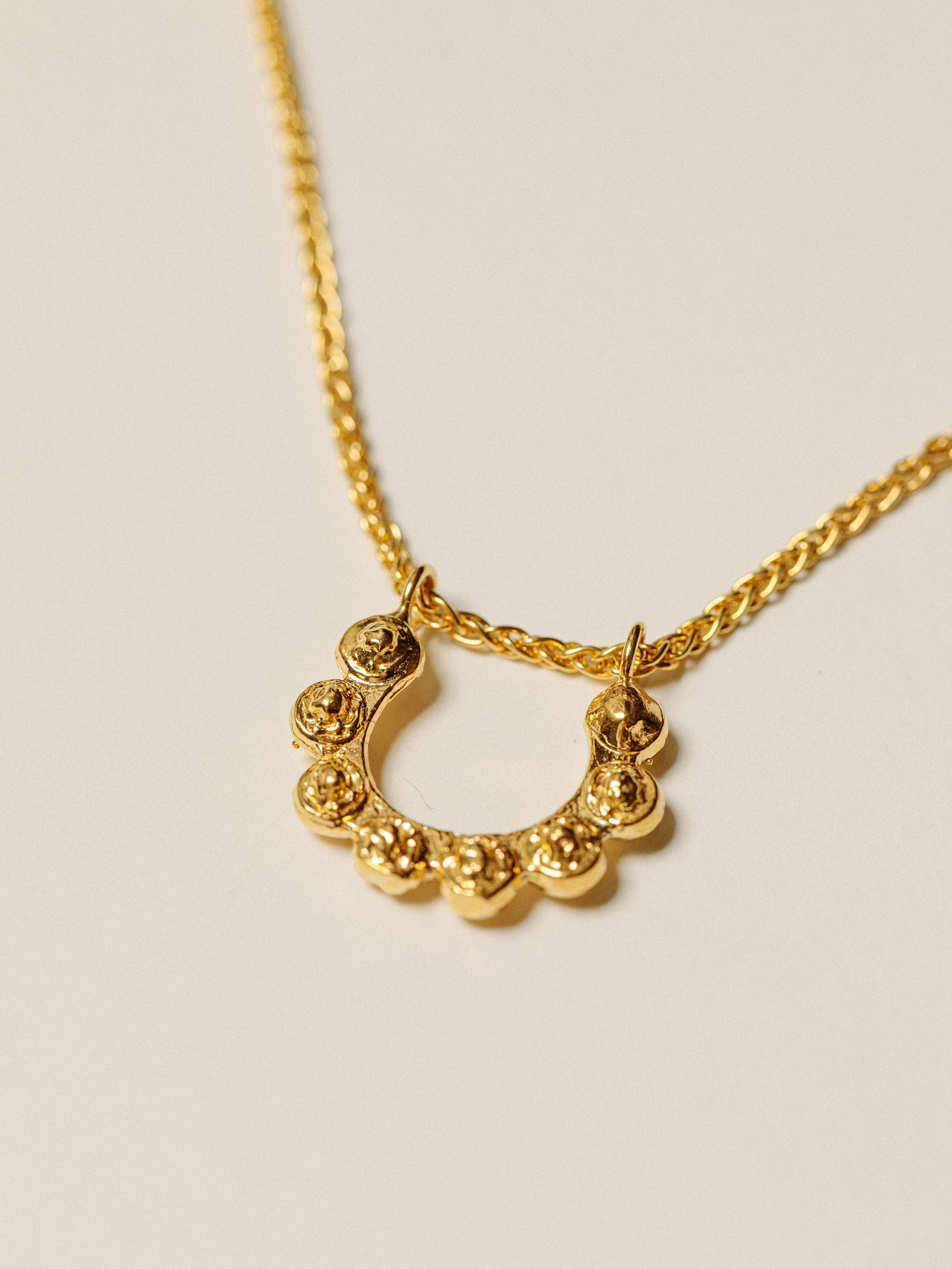 Doni Tondo Necklace, 24K Gold Plated Necklace, Gold Coin Necklace