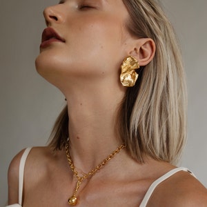 The Dolce Vita Earrings, 24K Gold Plated, Statement Earrings, Pamela ...