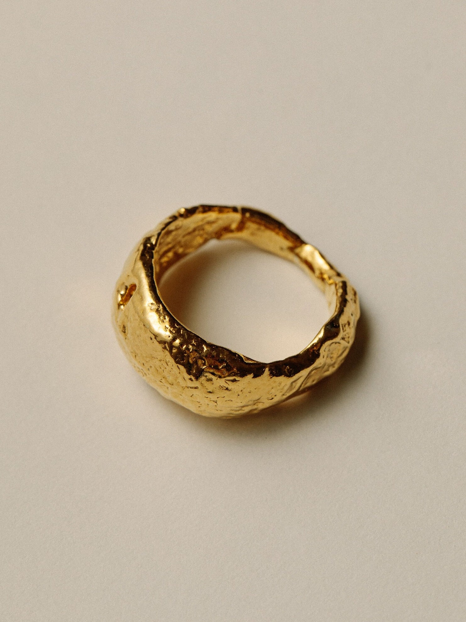 Hidden Grotto Ring: 24K Gold Vermeil Dome Signet