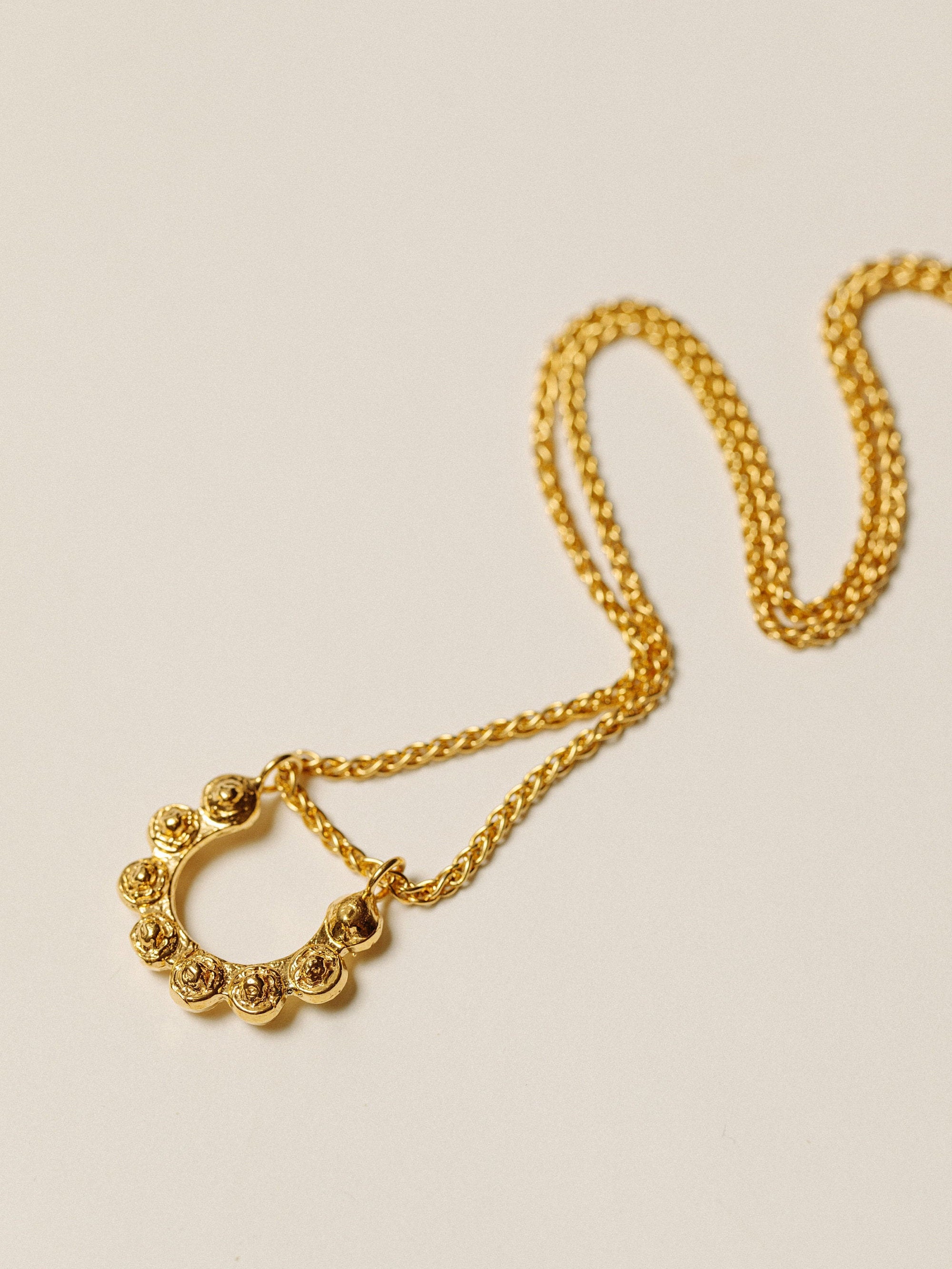 Doni Tondo Necklace 24K Gold Plated Necklace Gold Coin Etsy