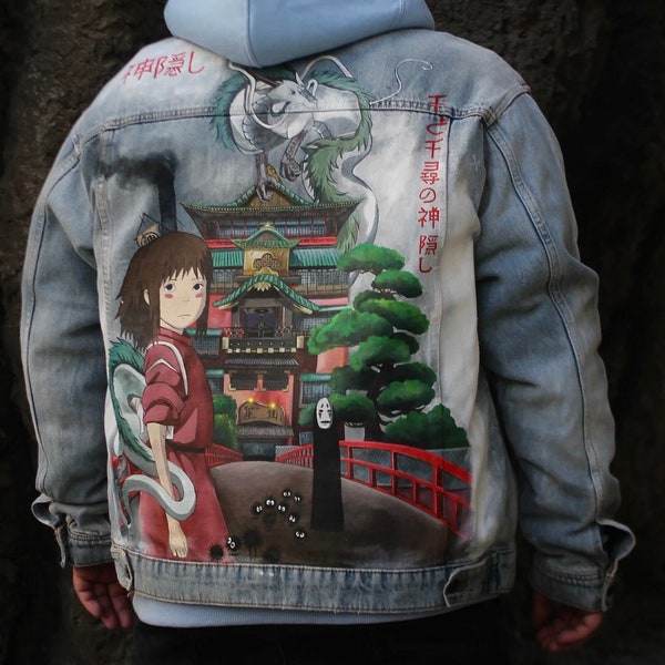 Painted Denim Jacket Make to Order: Hand Painted Jacket, Personalized Anime Jacket, Custom Jean Jacket with Anime, Unique Customized Clothes