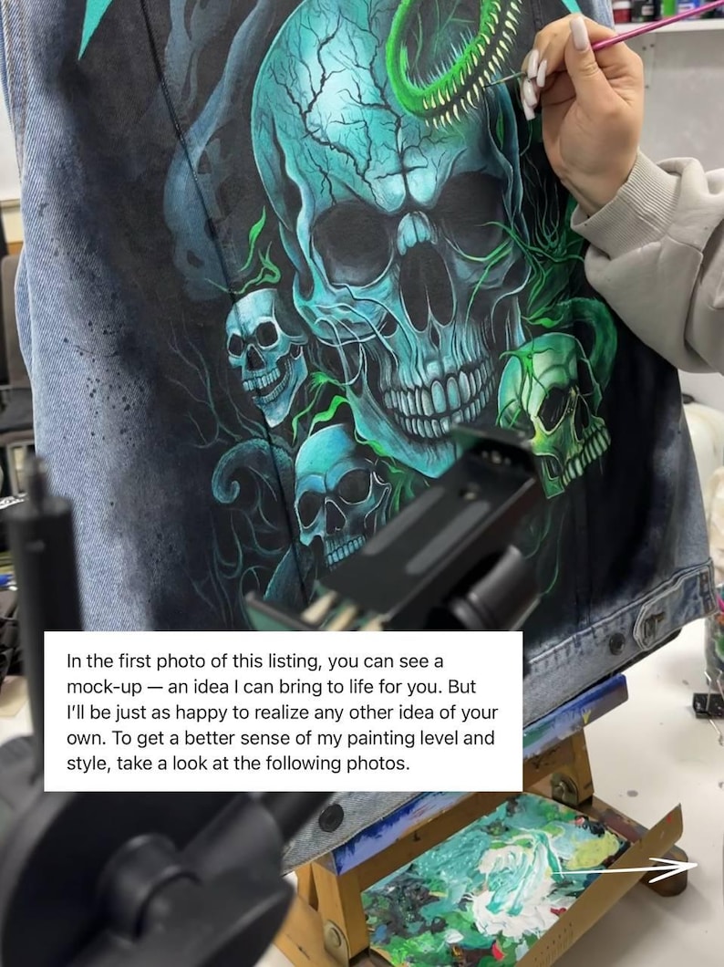 Hand Painted Jacket Made to Order: Painted Denim Jacket, Unique Personalized Clothes for Any Your Idea, Custom Jean Jacket for Men or Women!