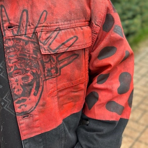 Hand Painted Jacket Made to Order: Painted Denim Jacket, Unique Personalized Clothes for Any Your Idea, Custom Jean Jacket for Men or Women!