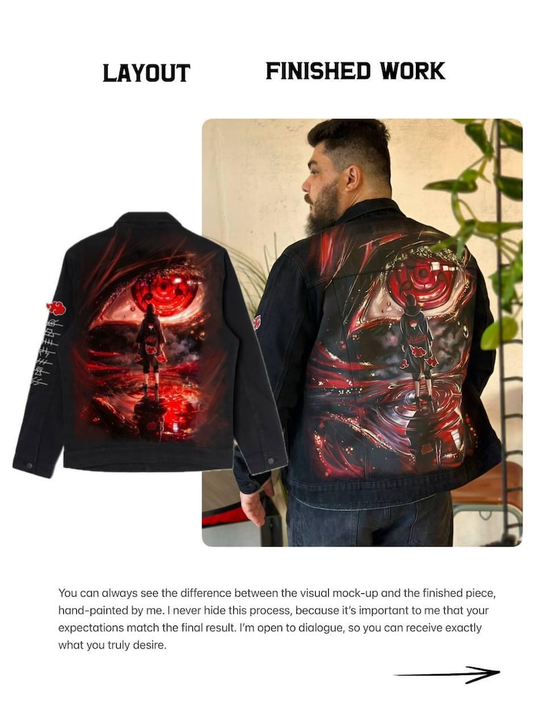 Hand Painted Jacket Made to Order: Painted Denim Jacket, Unique Personalized Clothes for Any Your Idea, Custom Jean Jacket for Men or Women!