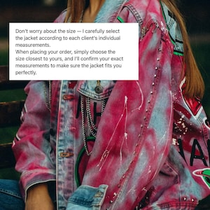 Hand Painted Jacket Made to Order: Painted Denim Jacket, Unique Personalized Clothes for Any Your Idea, Custom Jean Jacket for Men or Women!