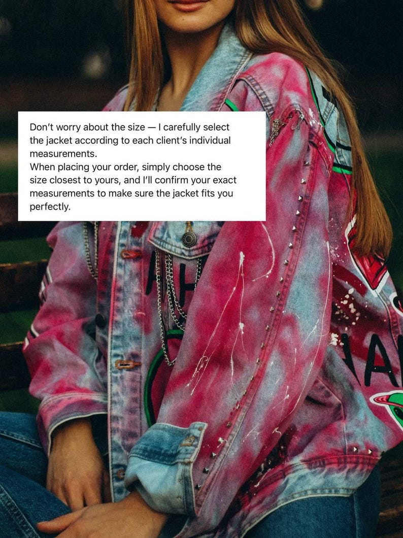 Hand Painted Jacket Made to Order: Painted Denim Jacket, Unique Personalized Clothes for Any Your Idea, Custom Jean Jacket for Men or Women!