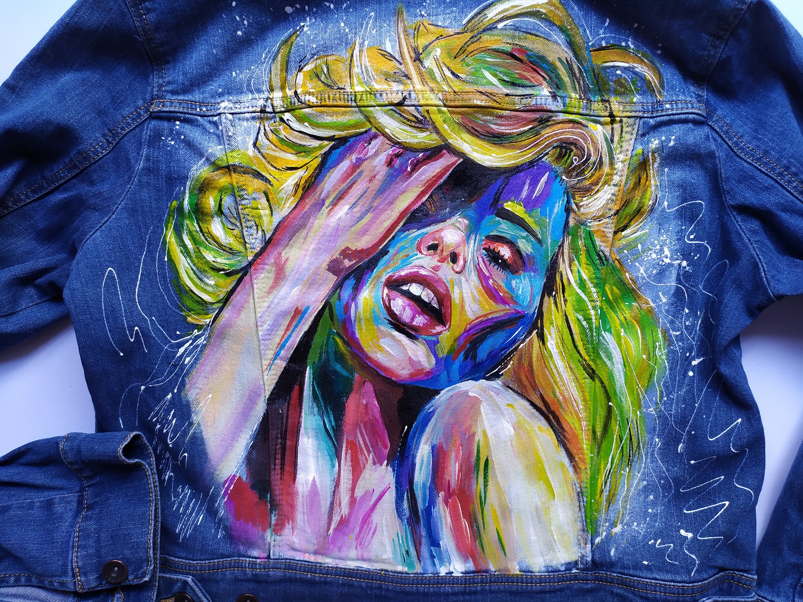 Personalized Denim Jacket Custom Hand Painted Denim Jacket Etsy