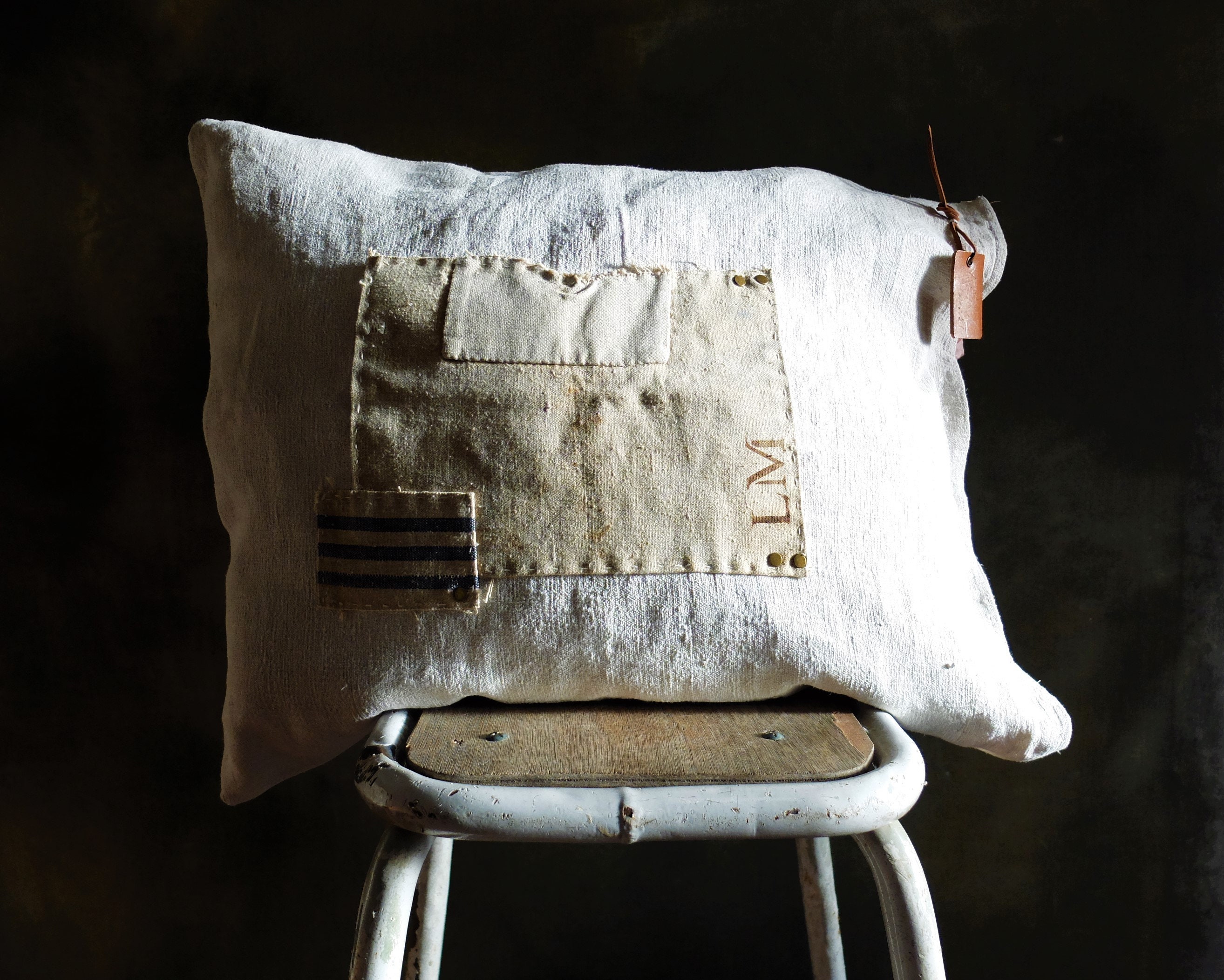 Cushion Covers from vintage hemp grain sack