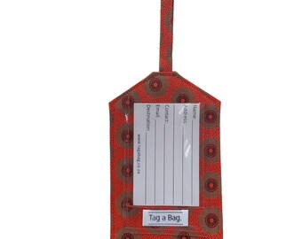 Handmade Luggage Tags Suitcase Tag Bag Tag Made from 100% Cotton Fabric Strong and Durable
