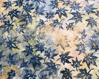 SALE 100/% Cotton Fabric Makower Japanese Garden Autumn Maple Leaves Tossed