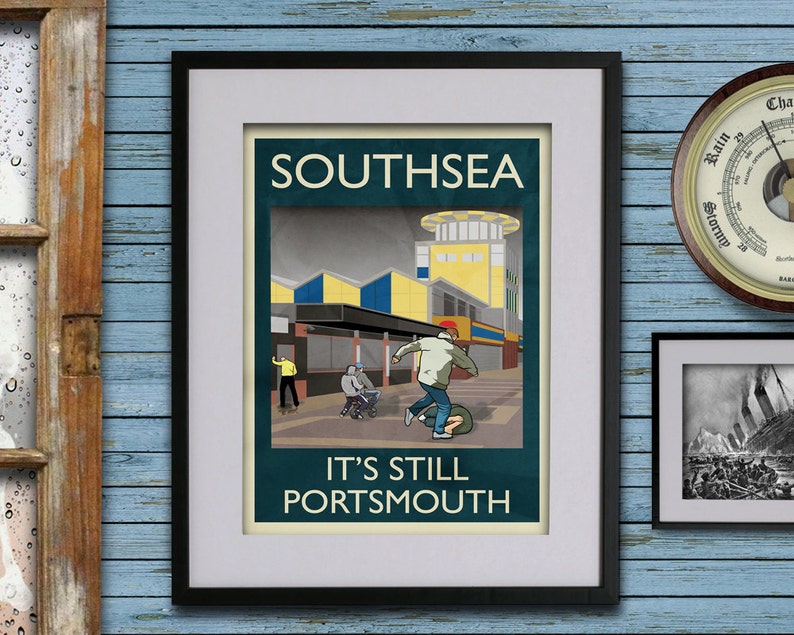 Southsea It's Still Portsmouth A3 Rubbish Seaside Print Etsy UK