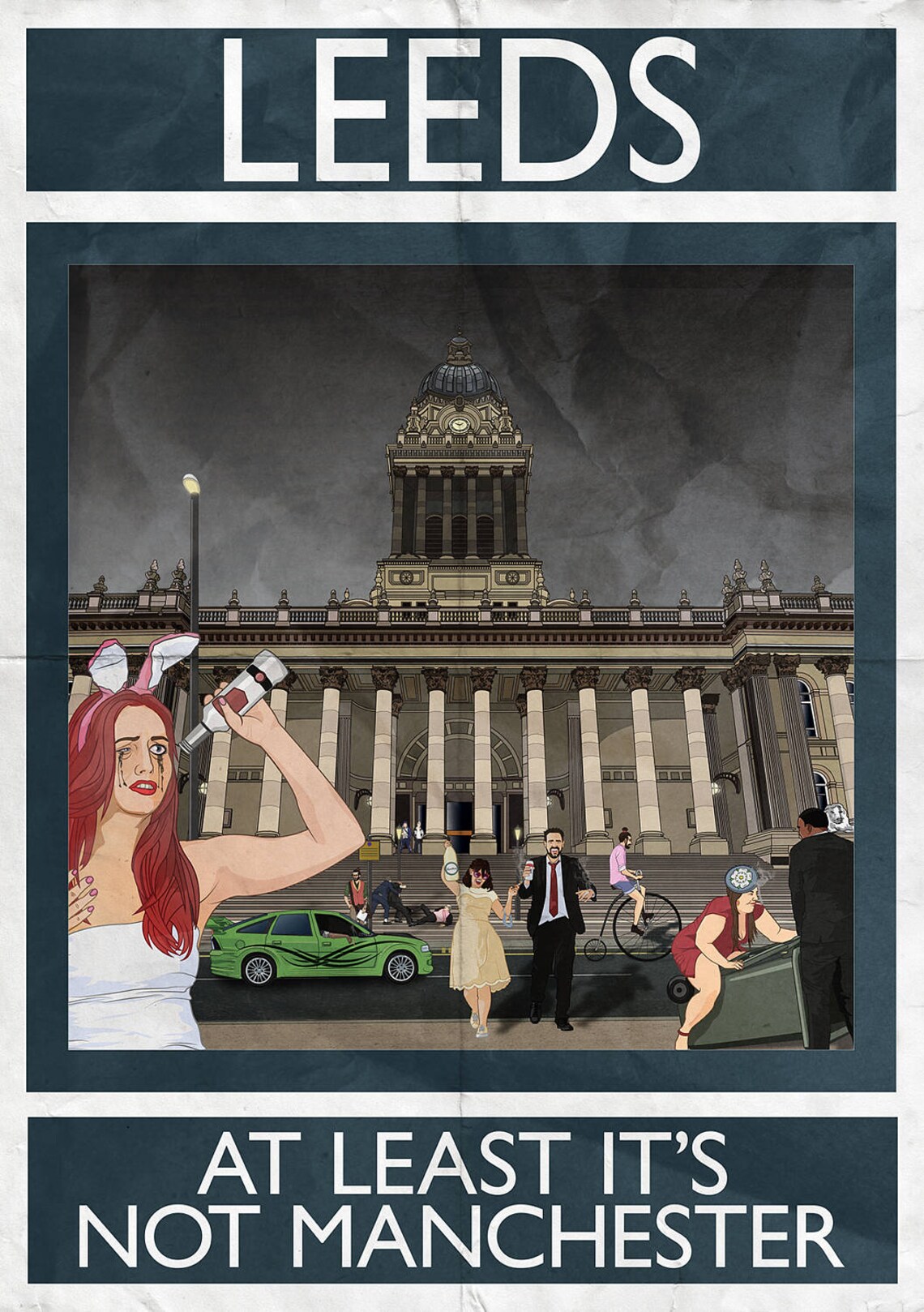 Leeds: at Least It's Not Manchester - - A3 Rubbish Seaside Print ...