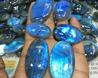 Best For Silver 100/%Natural Labradorite Cabochon Gemstone Handmade Smooth 3 Pieces Labradorite Gemstone Mix Shape Size- 31x16x9 MM 48 Cts