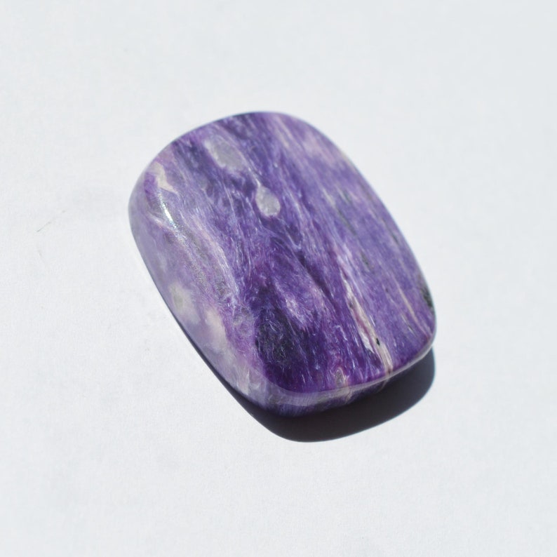 Genuine Quality 54 Carat Natural Russian Charoite Gemstone Cabochon Jewelry Making 31x25x7 MM G28882 Wholesale Gemstone Purple Charoite
