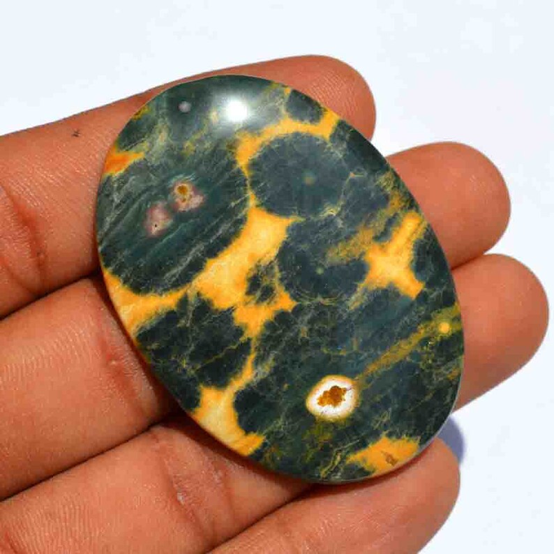 53x38x5 MM Jewellery Accessories G27075 Jewelry Gemstone 81.5 Carat Natural Ocean Jasper Gemstone Cabochon Loose Gemstone