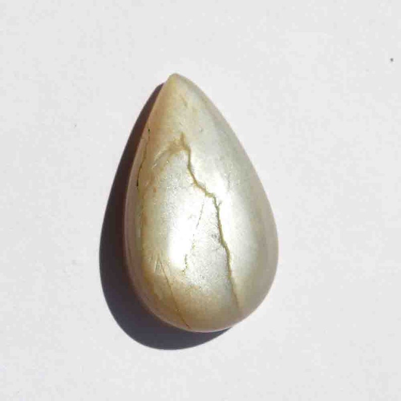 Craft Supplies 52 Carat Natural Grey Moonstone Gemstone Cabochon G24584 Pear Shape Moonstone Loose Cabochon