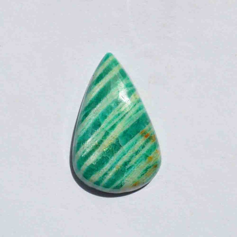 A548 Natural Amazonite Cabochon,Green Amazonite Handmade Gemstone,Amazonite Jasper Loose Stone,Amazonite Jewelry,Rectangle 24 MM 34.25 cts