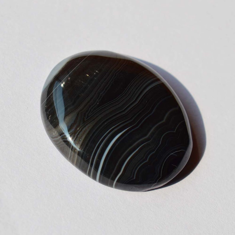 Craft Supplies Oval Shape Jewelry Making Pendant Stone 45.5 Carats Good Making G16902 Natural Banded Agate Gemstone Cabochon