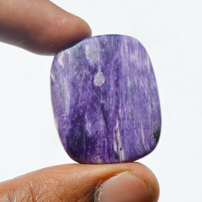 Genuine Quality 54 Carat Natural Russian Charoite Gemstone Cabochon Jewelry Making 31x25x7 MM G28882 Wholesale Gemstone Purple Charoite
