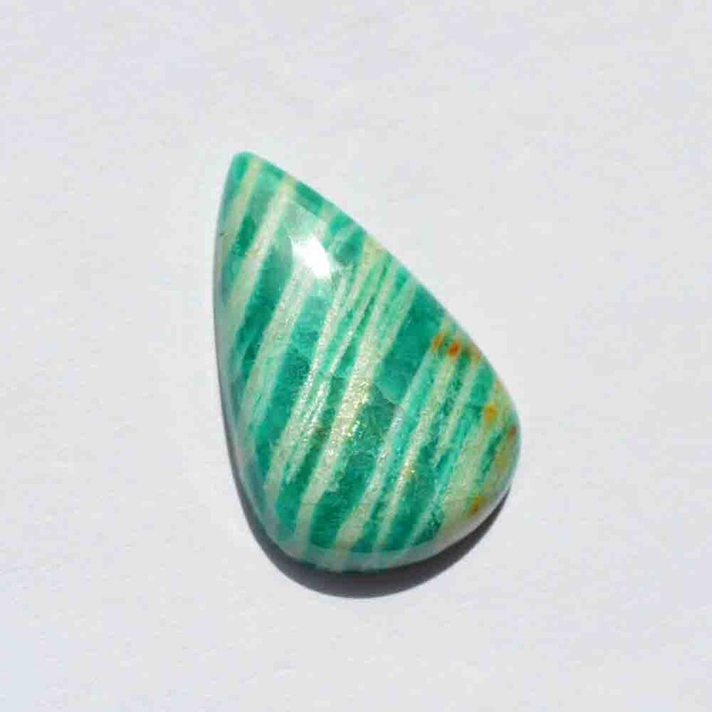 A548 Natural Amazonite Cabochon,Green Amazonite Handmade Gemstone,Amazonite Jasper Loose Stone,Amazonite Jewelry,Rectangle 24 MM 34.25 cts