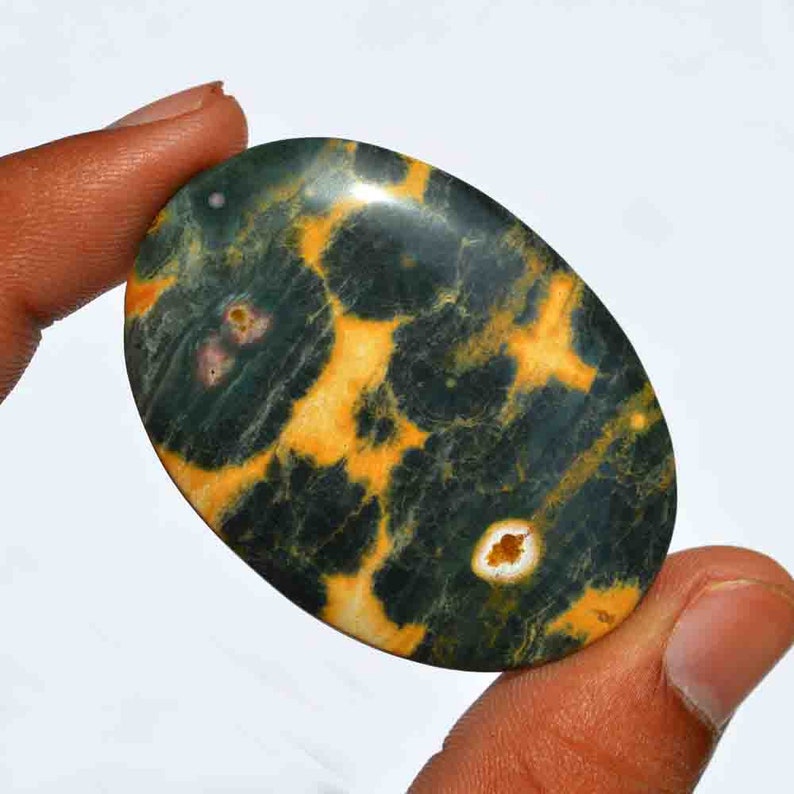53x38x5 MM Jewellery Accessories G27075 Jewelry Gemstone 81.5 Carat Natural Ocean Jasper Gemstone Cabochon Loose Gemstone