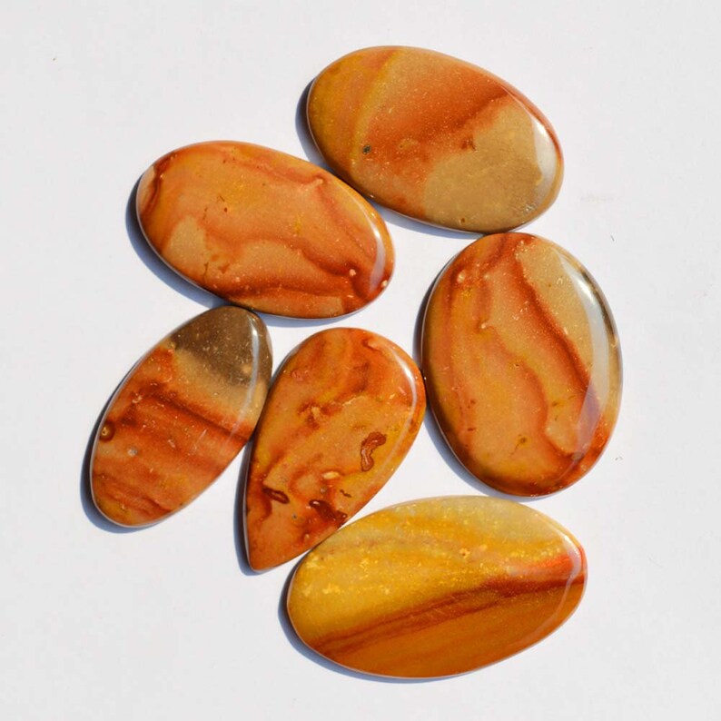 243.5 Carat AAA Quality Healing Crystal D107 Wholesale Price Multi  Shape 6 Pieces Lots Natural  American Jasper Gemstone Cabochon