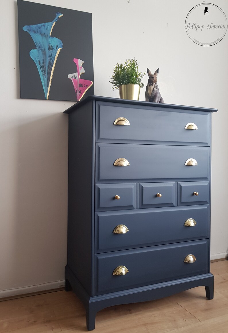 Sold Sold Sold Stag Chest Of Drawers With Cup Brass Handles Etsy