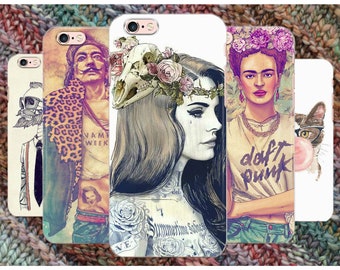 Hipster Salvador Dali Frida Lana Del Ray Art Phone Cover Case Fits For Apple iPhone Samsung Galaxy And Huawei Models