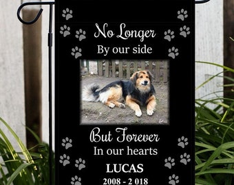Personalized Pet Memorial Garden Flag: Custom Photo Dog Banner