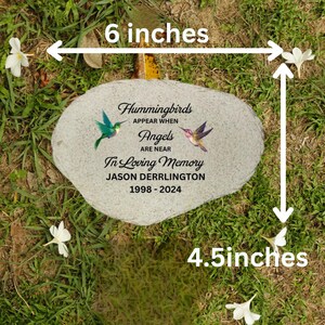 Hummingbird Memorial Garden Stone: Sympathy Gift, Remembrance Keepsake ...