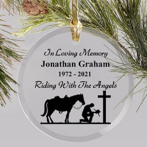 Cowboy/Cowgirl Memorial Ornament: Western Keepsake Sympathy Gift