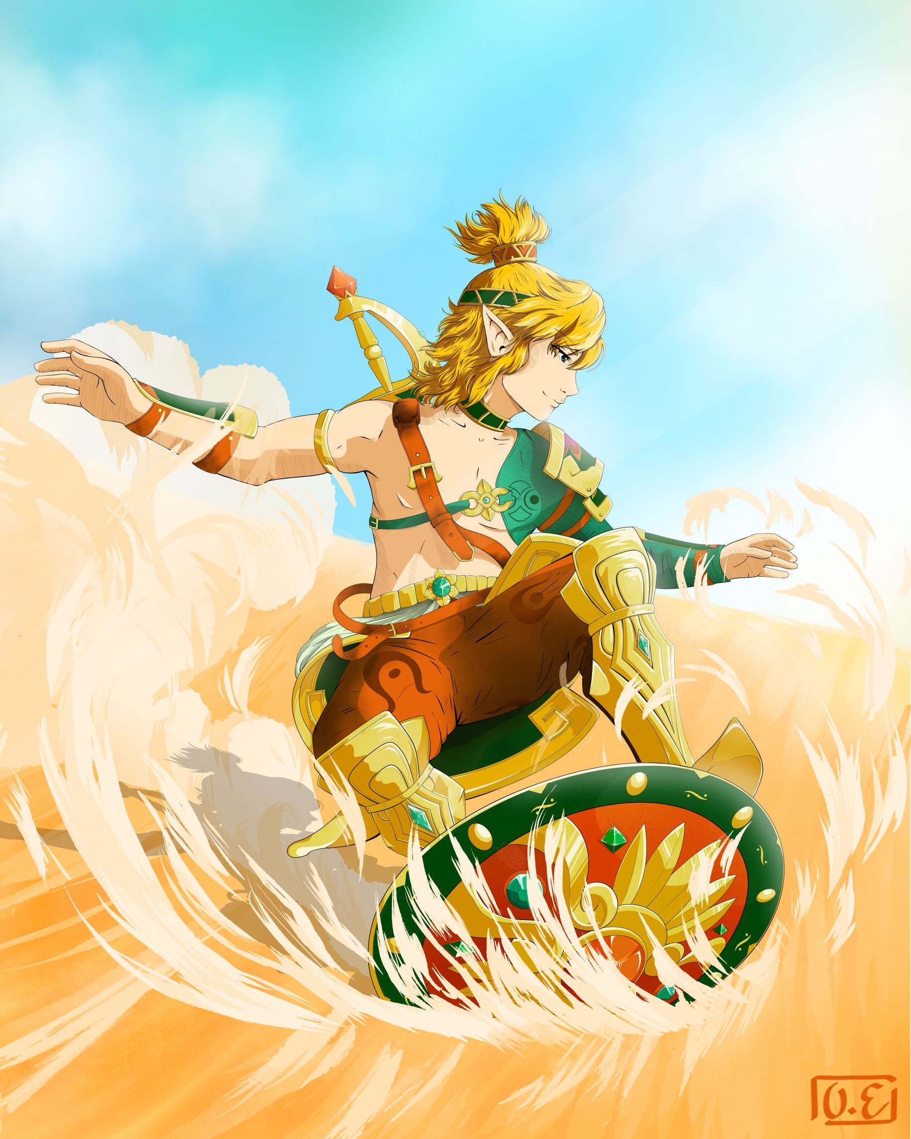 Dessin Link Breath Of The Wild Facile Gerudo Link Art Print Légende de Zelda - Etsy Canada