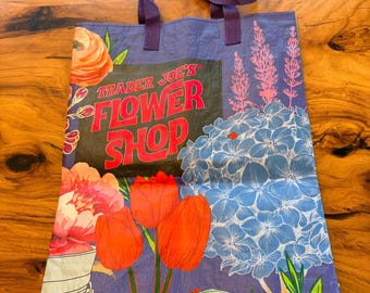 Bolsa reutilizable para la compra de flores de Trader Joe's, edición limitada RARA, nueva *SIN ETIQUETA*