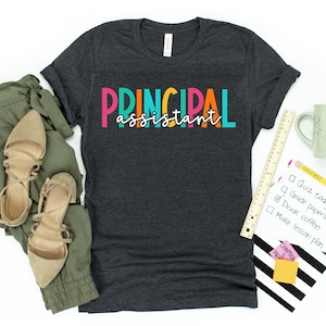 School Teacher Shirt Assistant Principal Squad Tee T-Shirt Minimalist Womens Unisex Elementary Back to School First Day