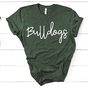 Team Spirit Shirt Bulldogs Team Mom Wife Parent Gift Short-Sleeve Unisex TShirt Women Ladies Unisex Tee Football Baseball Soccer Basketball