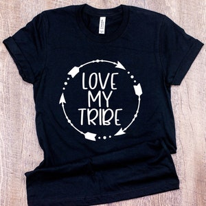 Love My Tribe Arrows Tee T-Shirt Shirt Tribal Mom Mother&#39;s Day Gift Short-Sleeve Unisex T-Shirt Family Short Sleeve Tee Shirt for Her