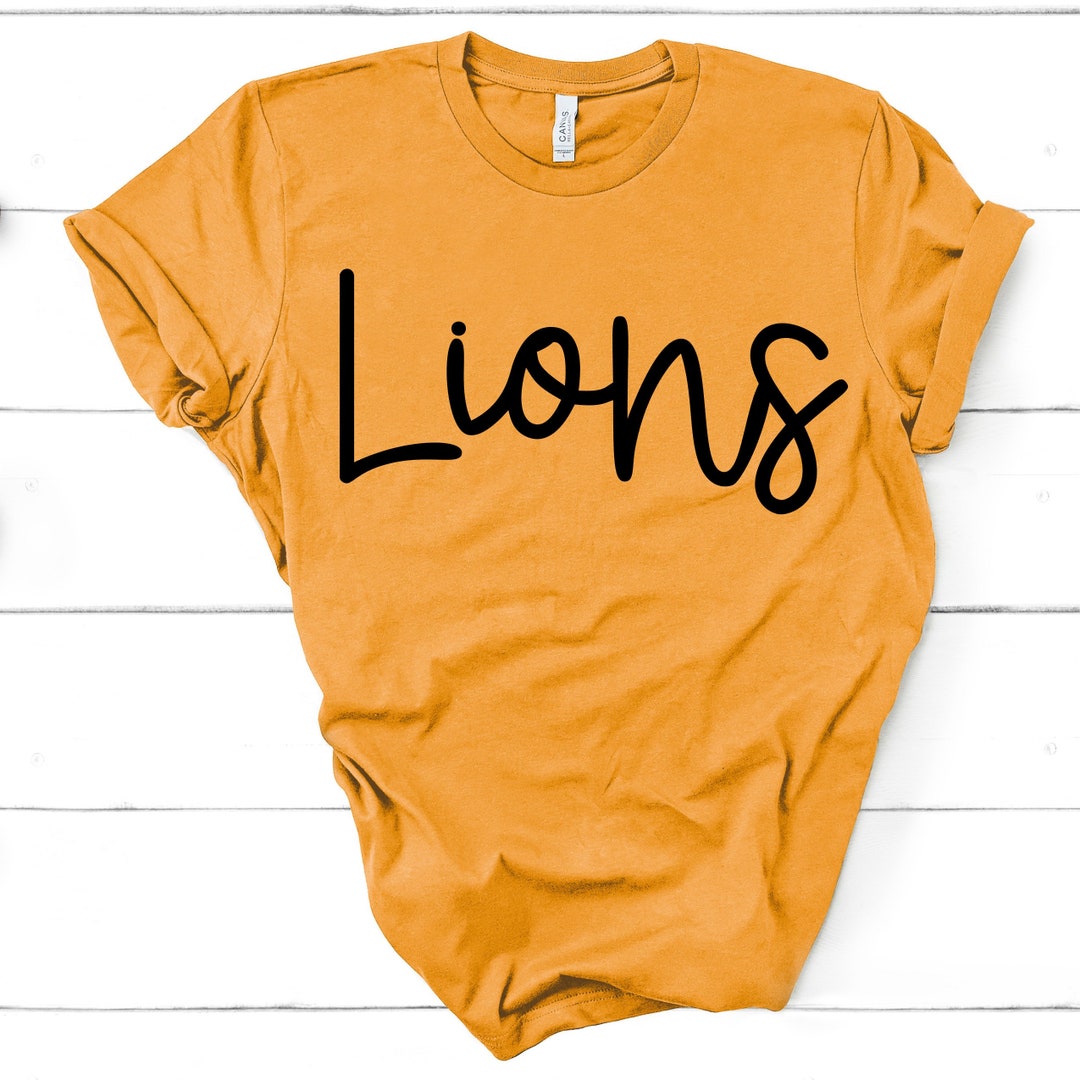 Team Spirit Shirt Lions Team Mom Wife Parent Gift Short-sleeve - Etsy