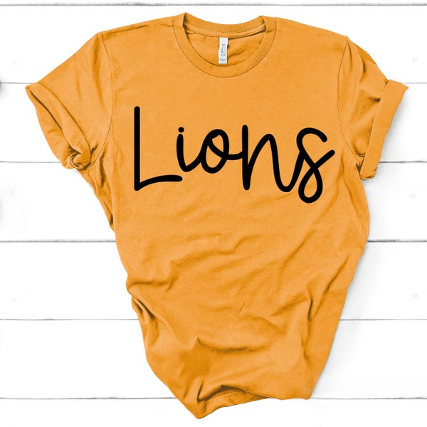 Team Spirit Shirt Lions Team Mom Wife Parent Gift Short-Sleeve Unisex TShirt Women Ladies Unisex Tee Football Baseball Soccer Basketball