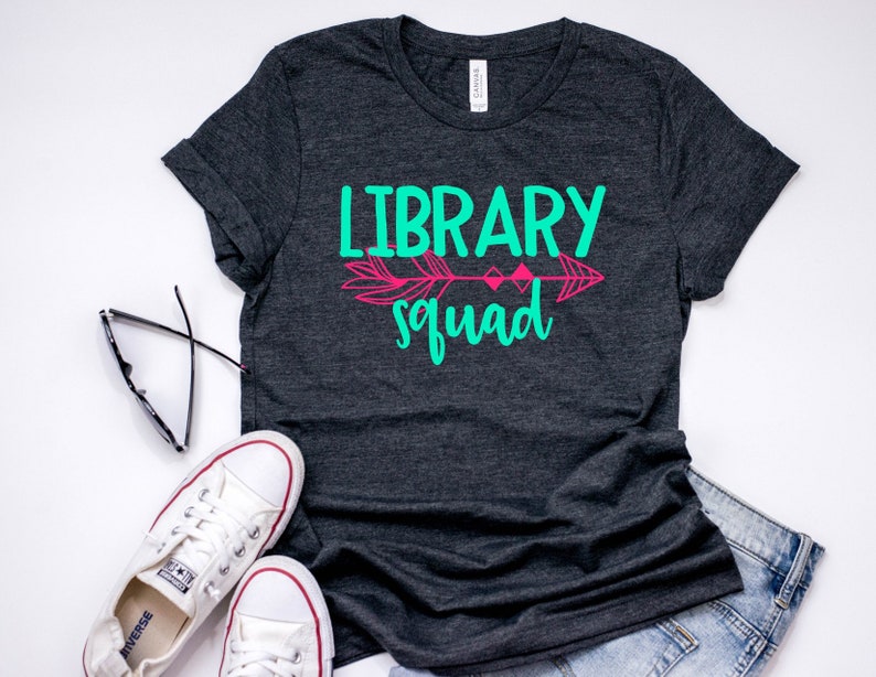 Librarian Shirt Library Squad Tee T-Shirt T Shirt Minimalist | Etsy