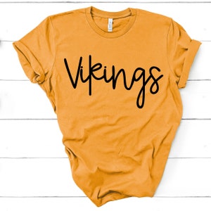 Team Spirit Shirt Vikings Team Mom Wife Parent Gift Short-Sleeve Unisex TShirt Women Ladies Unisex Tee Football Baseball Soccer Basketball