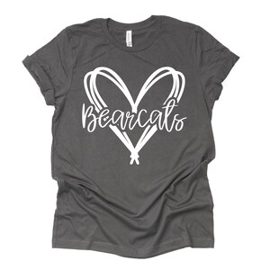 Team Spirit Shirt Bearcats Heart Mom Parent Gift Short-Sleeve Unisex TShirt Unisex Tee Football Baseball Soccer Basketball